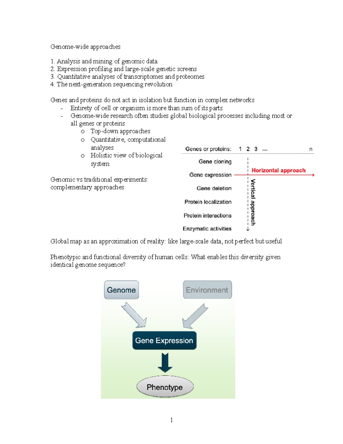 Lecture 10 b30 - Genome-wide approaches Analysis and mining of genomic ...