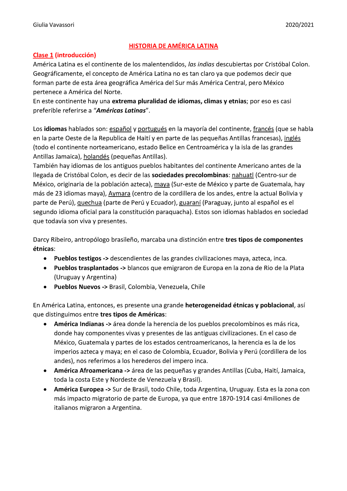 Historia De América Latina - HISTORIA DE AMÉRICA LATINA Clase 1 ...