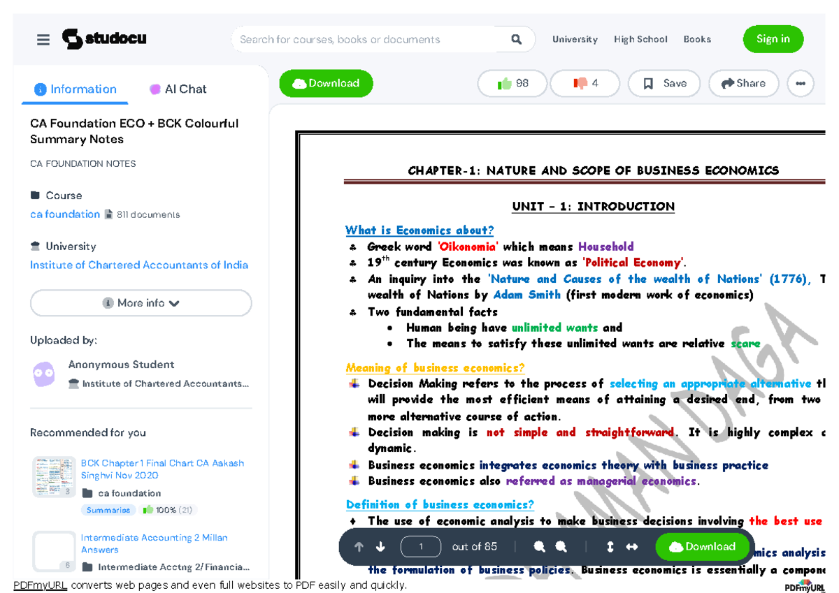 Www Studocu Com In Document Institute Of Chartered Accountants Of India