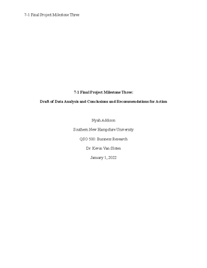 3-1 Milestone - 3-1 Final Project Milestone One: Draft of Business ...