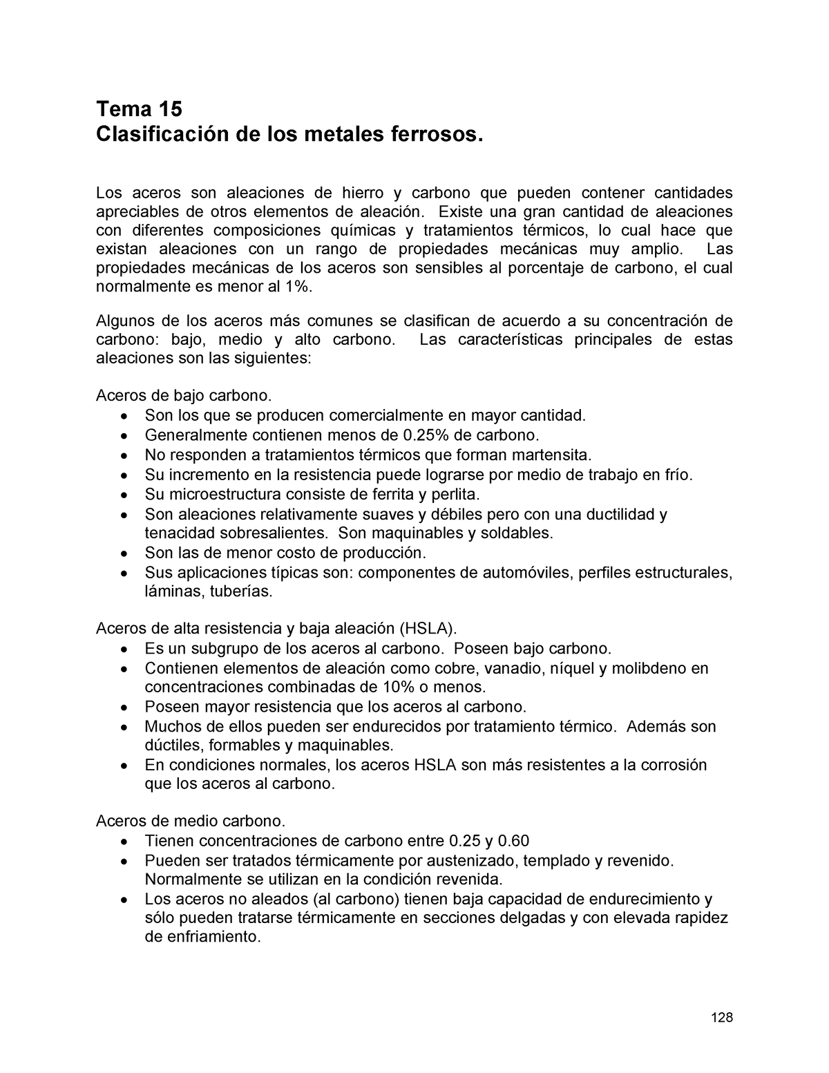 Salesalf C - Clasificación De Metales Ferrosos - Tema 15 Clasificación ...