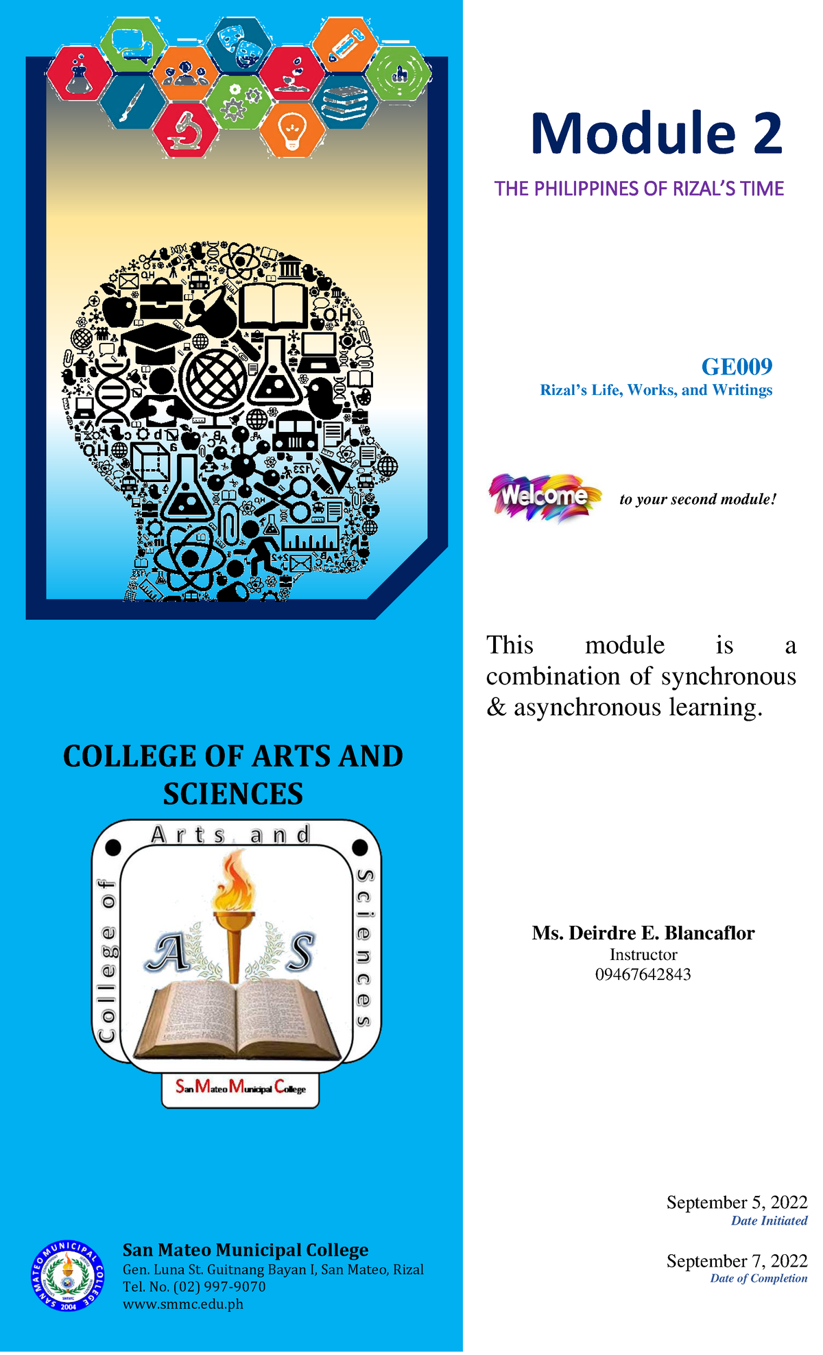 Module 2 - Rizal'S TIME IN Philippines - COLLEGE OF ARTS AND SCIENCES ...