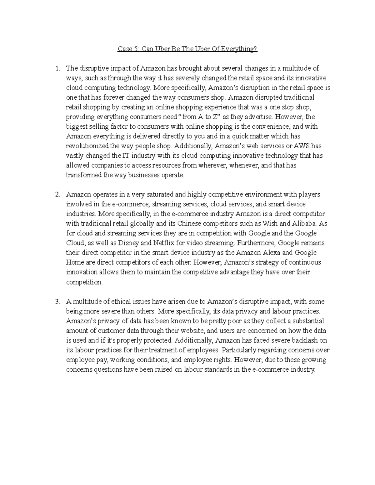 Case 5 Can Uber Be The Uber Of Everything Case 5 Can Uber Be The Uber Of Everything? The