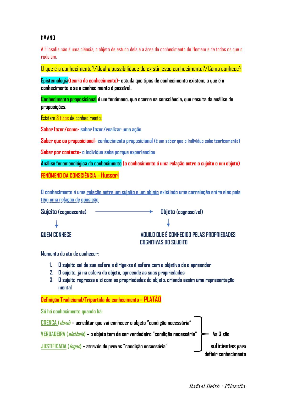 Filosofia 11 Ano Inicio - 11º ANO A Filosofia Não é Uma Ciência, O ...