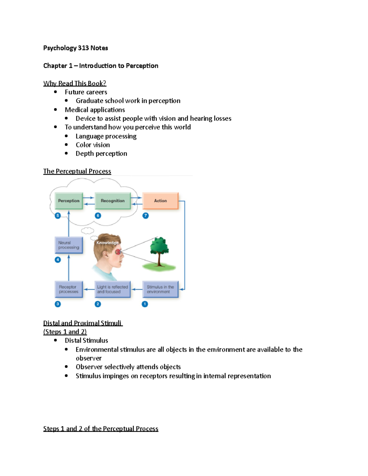 Psychology 313 Notes - Psychology 313 Notes Chapter 1 – Introduction to ...