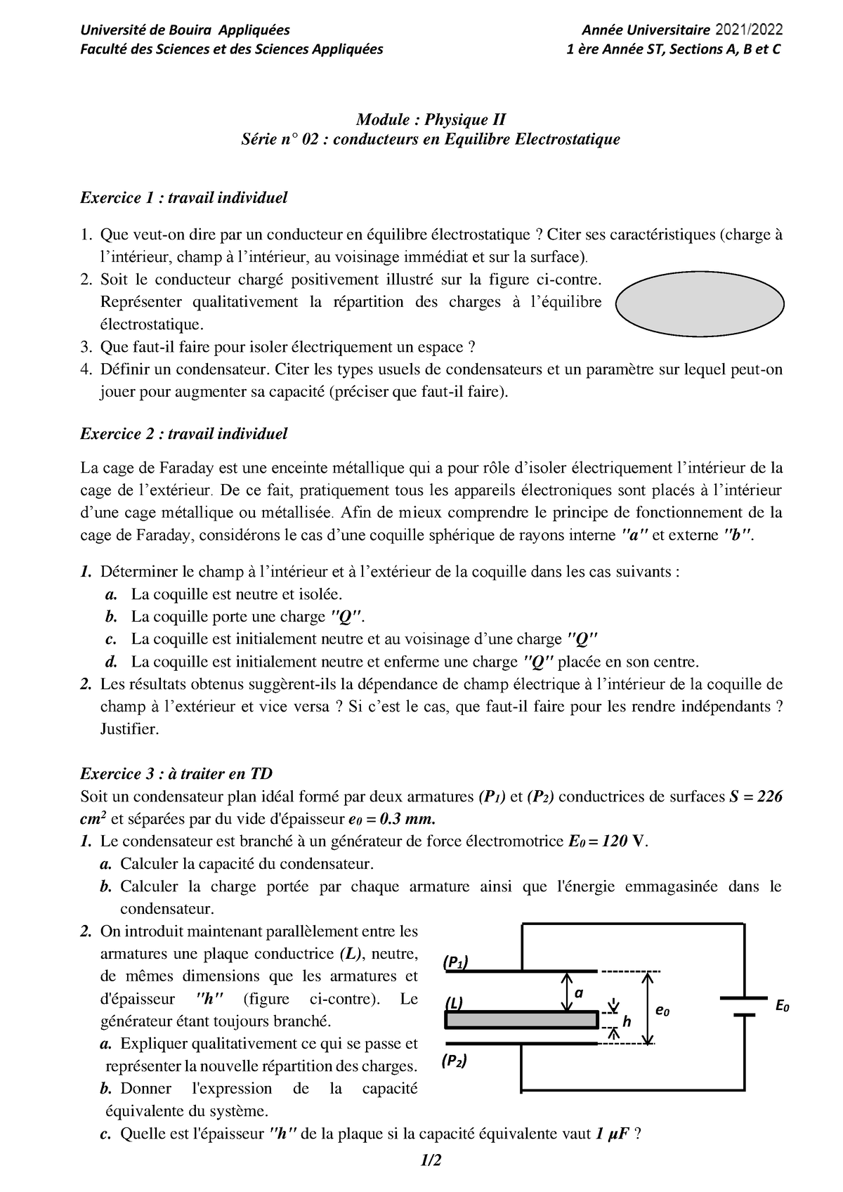 S Rie N Conducteurs En Equilibre Universit De Bouira