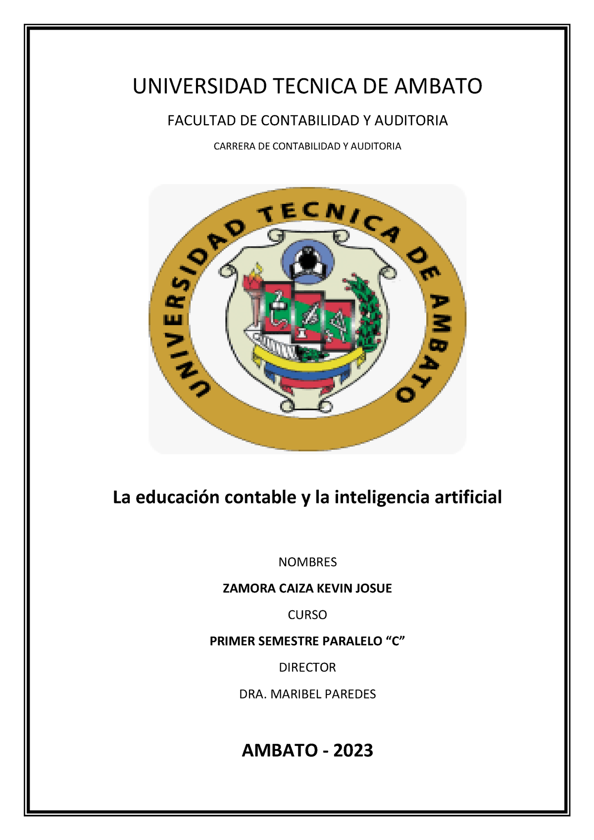 Universidad Tecnica DE Ambato Metodologia - Metodologia De La ...