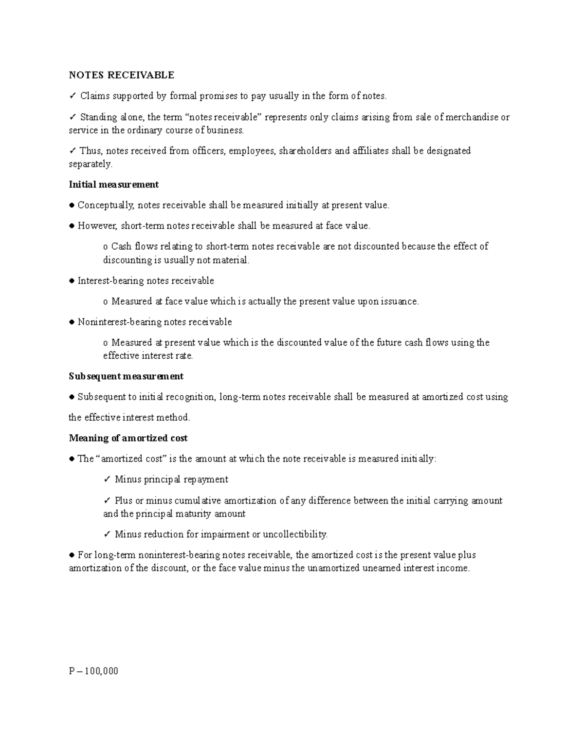 Intacc- Notes- Receivable - NOTES RECEIVABLE Claims supported by formal ...