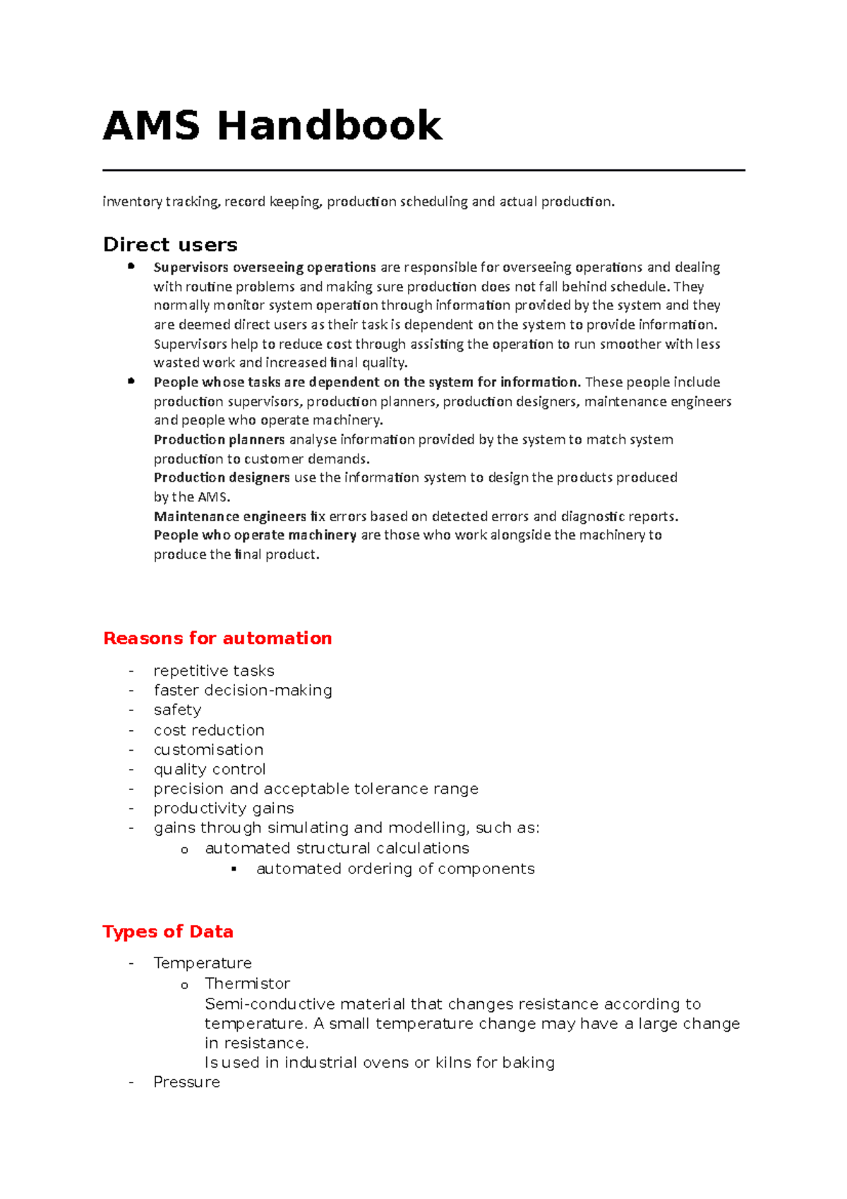 IPT - ipt notes - AMS Handbook inventory tracking, record keeping ...