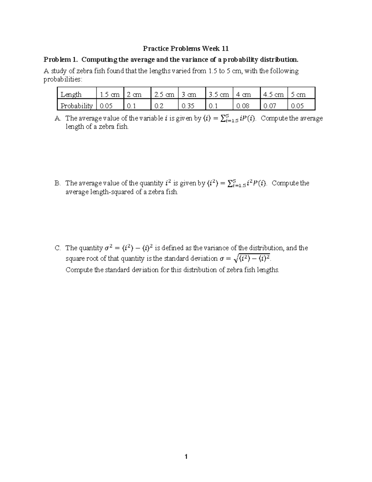 Microsoft Word - Practice Problems Week 11 - Practice Problems Week 11 ...