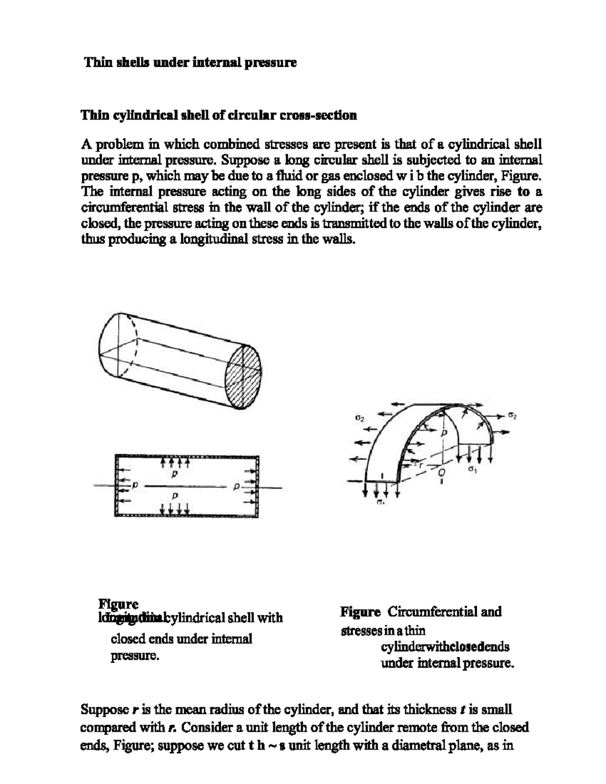 Thin shells under internal pressure - Mechanical engineering - Studocu