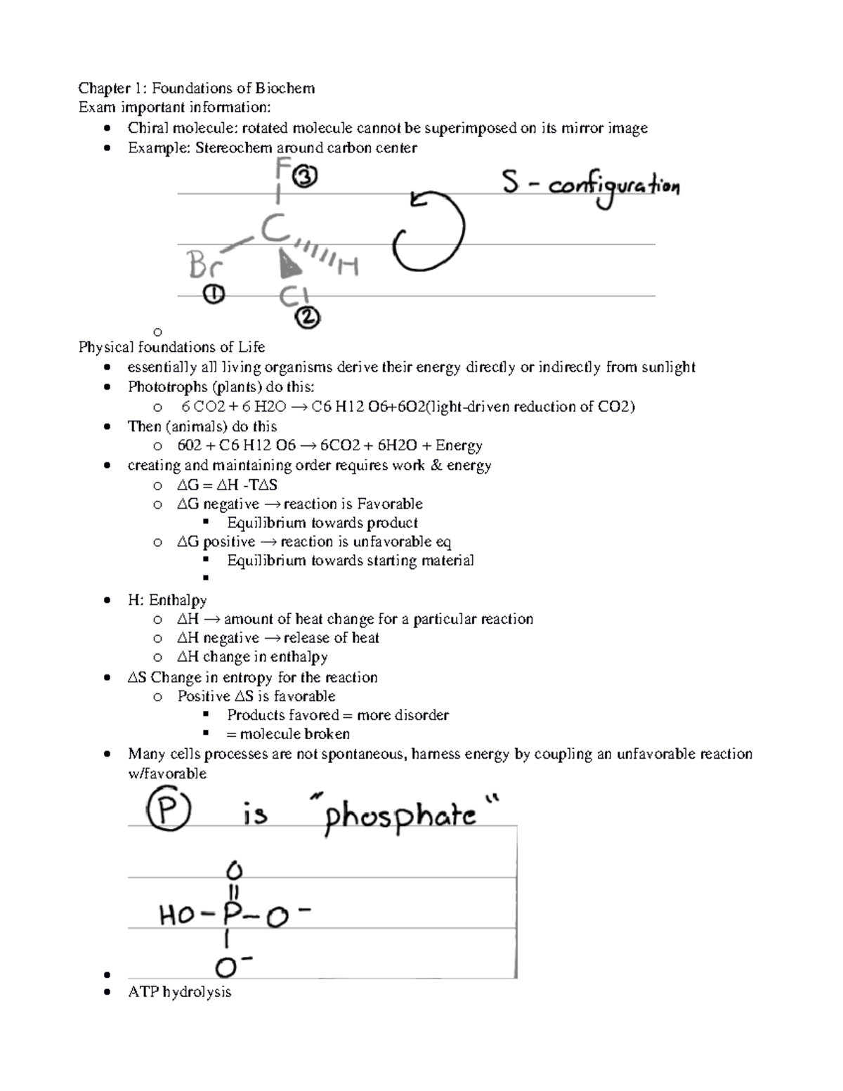 Chem 111- Chapter 1 Lec 2 - Chapter 1: Foundations Of Biochem Exam ...