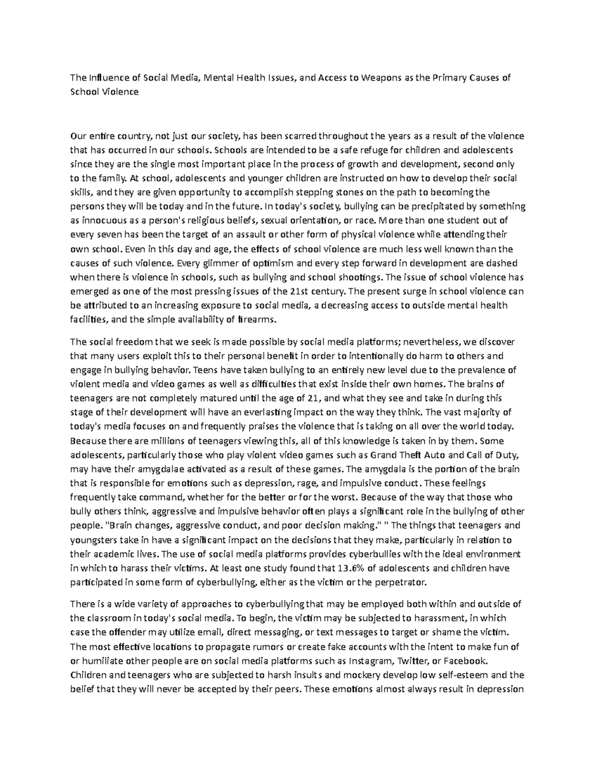 Social Media And Mental Wellbeing:  A Case Study - 4birw23