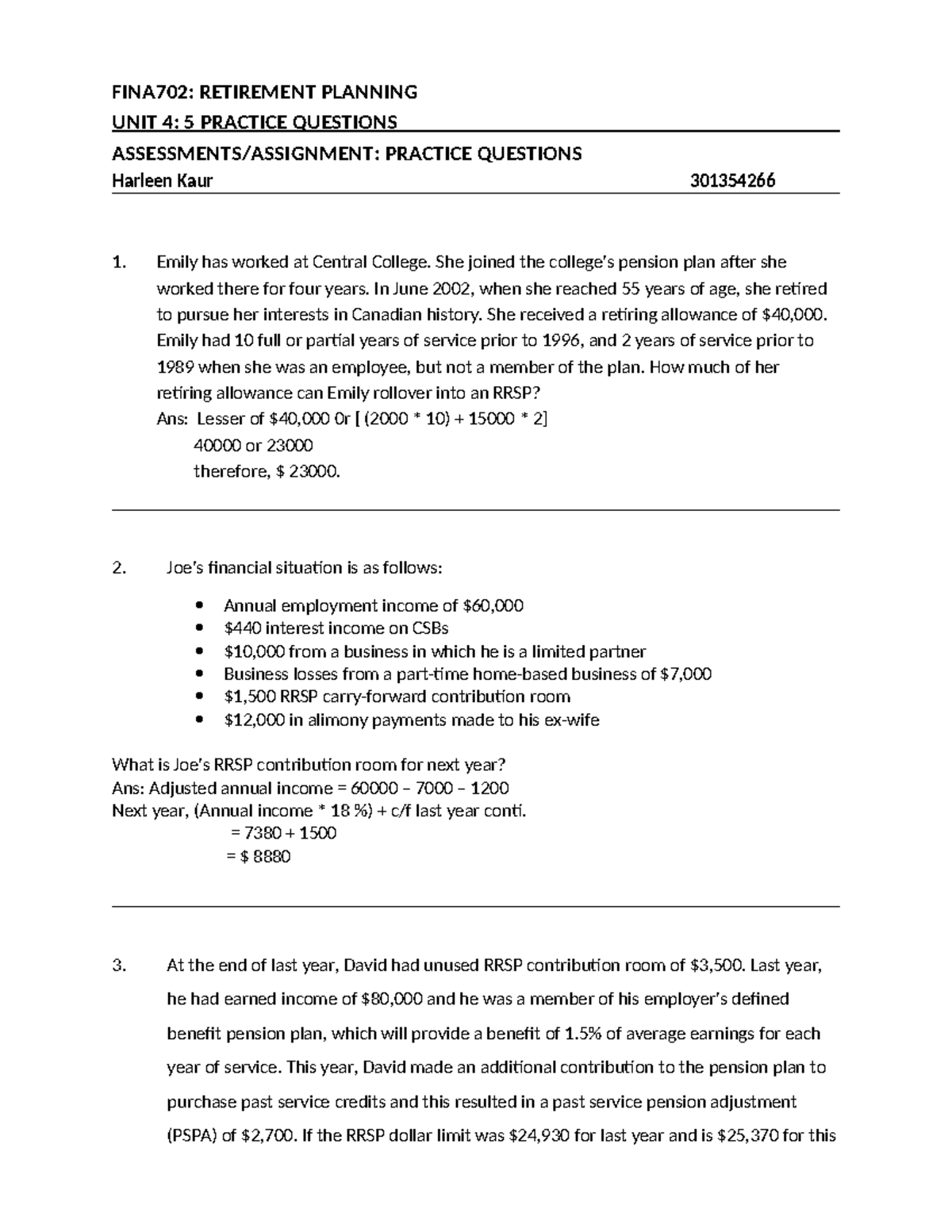 3 07 financial planning graded assignment