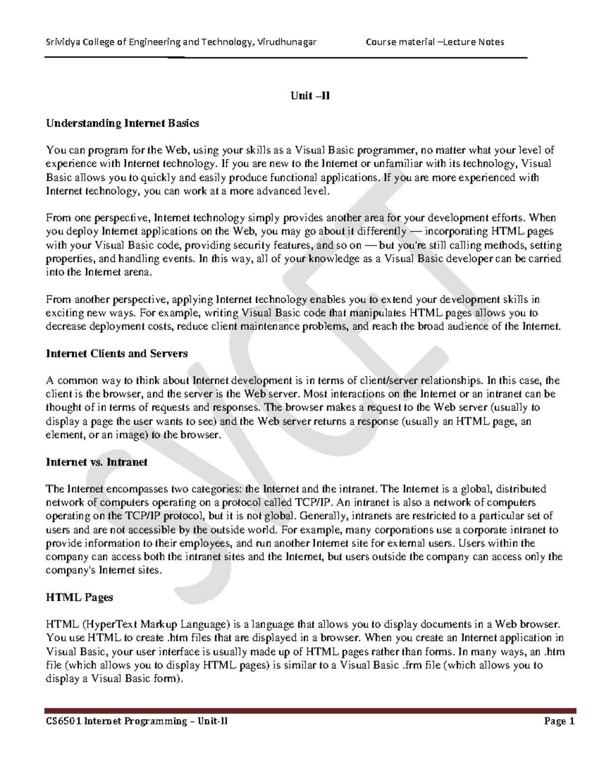 UNIT 2 - sdg - Unit – II Understanding Internet Basics You can program ...
