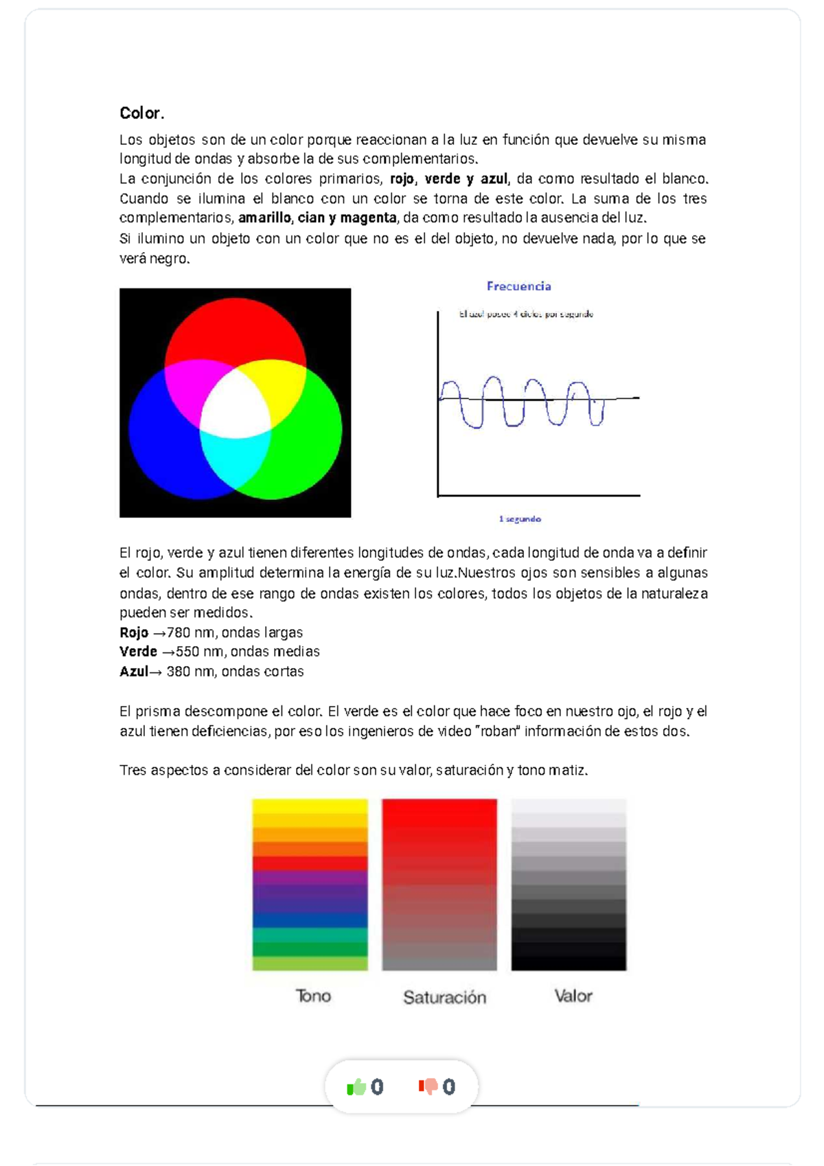 Direc-foto2-parcial-ii - Color. Los objetos son de un color porque ...