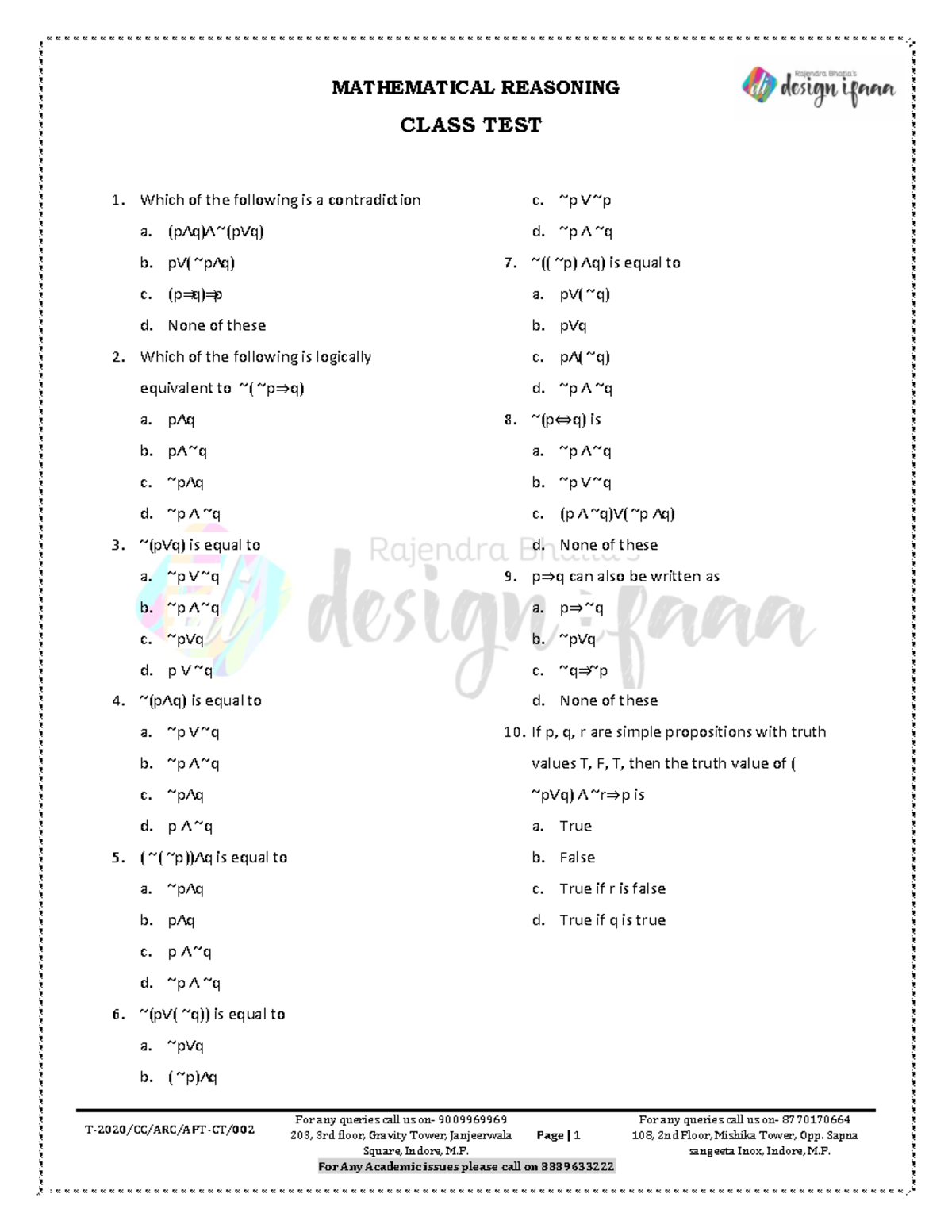 Nata mathematical reasoning question paper - MATHEMATICAL REASONING T ...