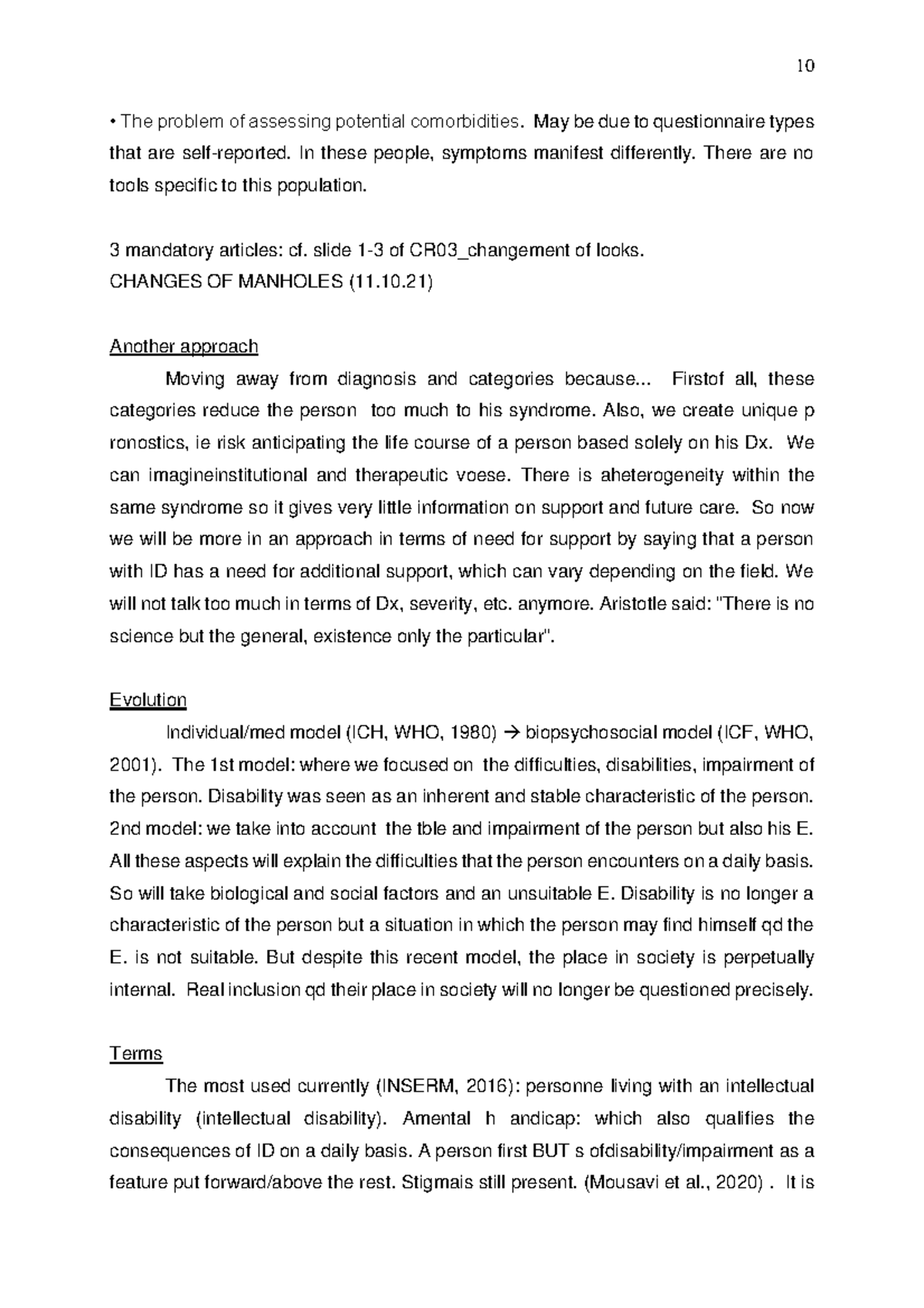 Intellectual Disability 4 - 10 The problem of assessing potential ...