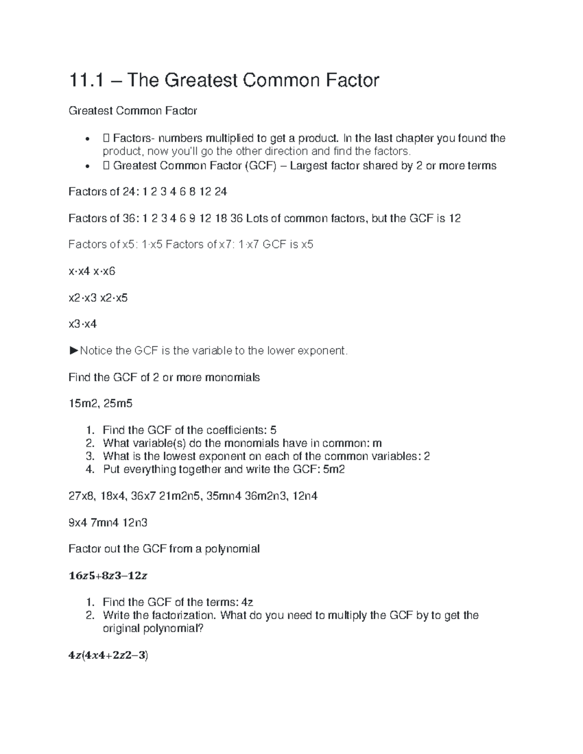 Unit 11 Math 0028 - Developmental Mathematics II - Debra Laraway - Unit ...