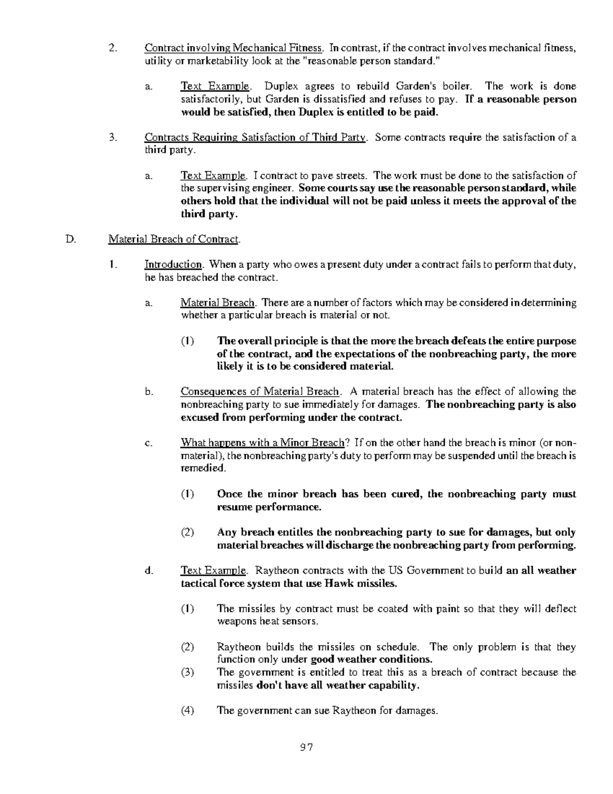 Legal-33 - 97 Contract involving Mechanical Fitness. In contrast, if ...