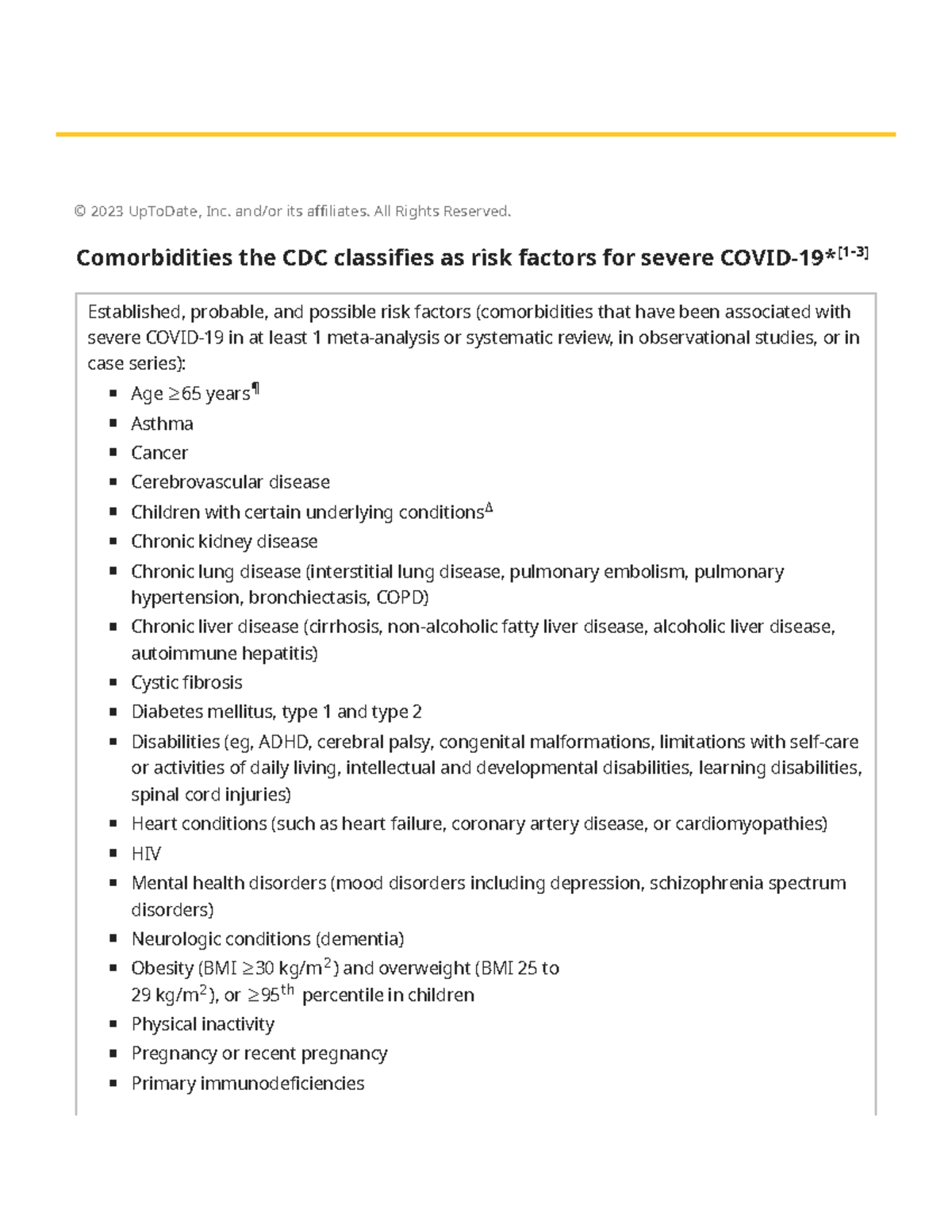 Comorbidities CDC Classifies As Risk Factors For Severe Covid-19 - Up ...