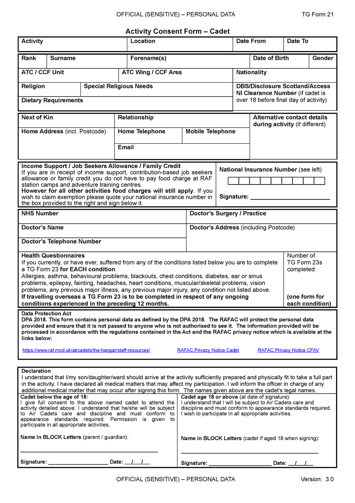 TG Form 021 - Lecture notes 1-2 - OFFICIAL (SENSITIVE) – PERSONAL DATA ...