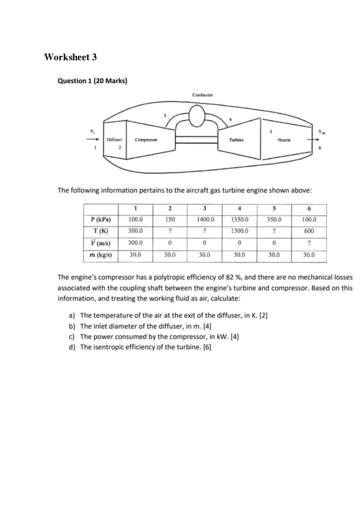 Worksheet 3 - ENME3TH - Worksheet - Studocu