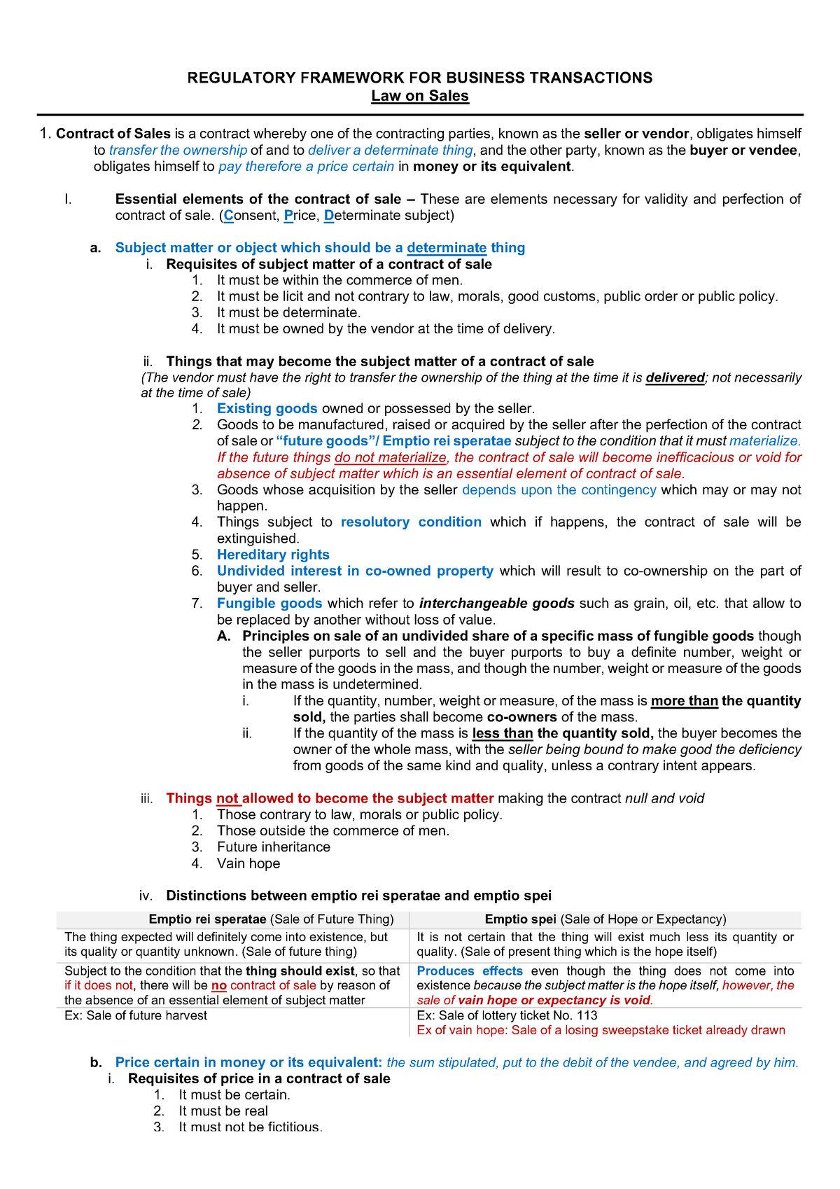 Regulatory Framework And Business Transactions Soriano SALES107 