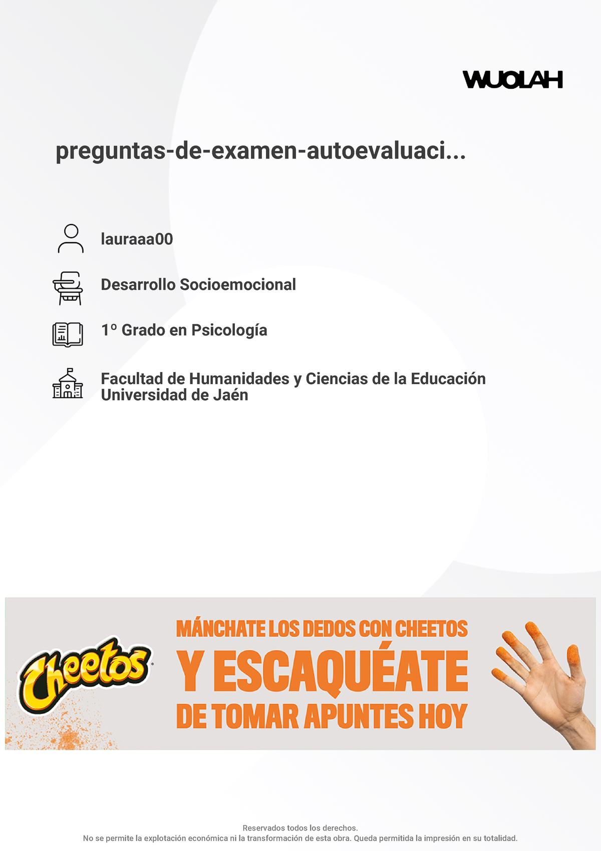 Wuolah Free Preguntas De Examen Autoevaluacion Y Respuestas - Preguntas ...