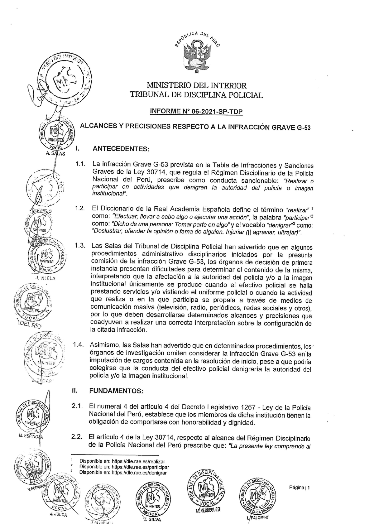 Acuerdo Plenario G-53 - ESTUDIO OBLIGATORIO - Legislacion Policial ...