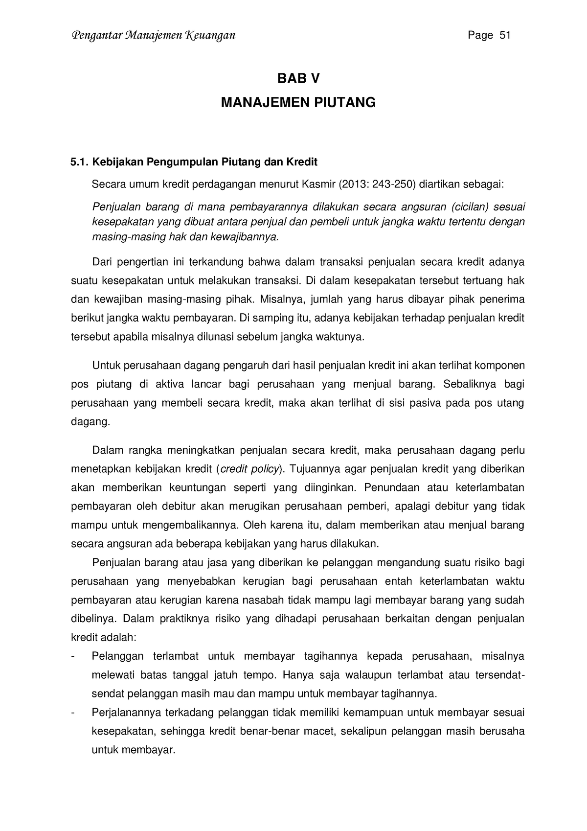 Manajemen Keuangan-60 - Pengantar Manajemen Keuangan Page 51 BAB V ...