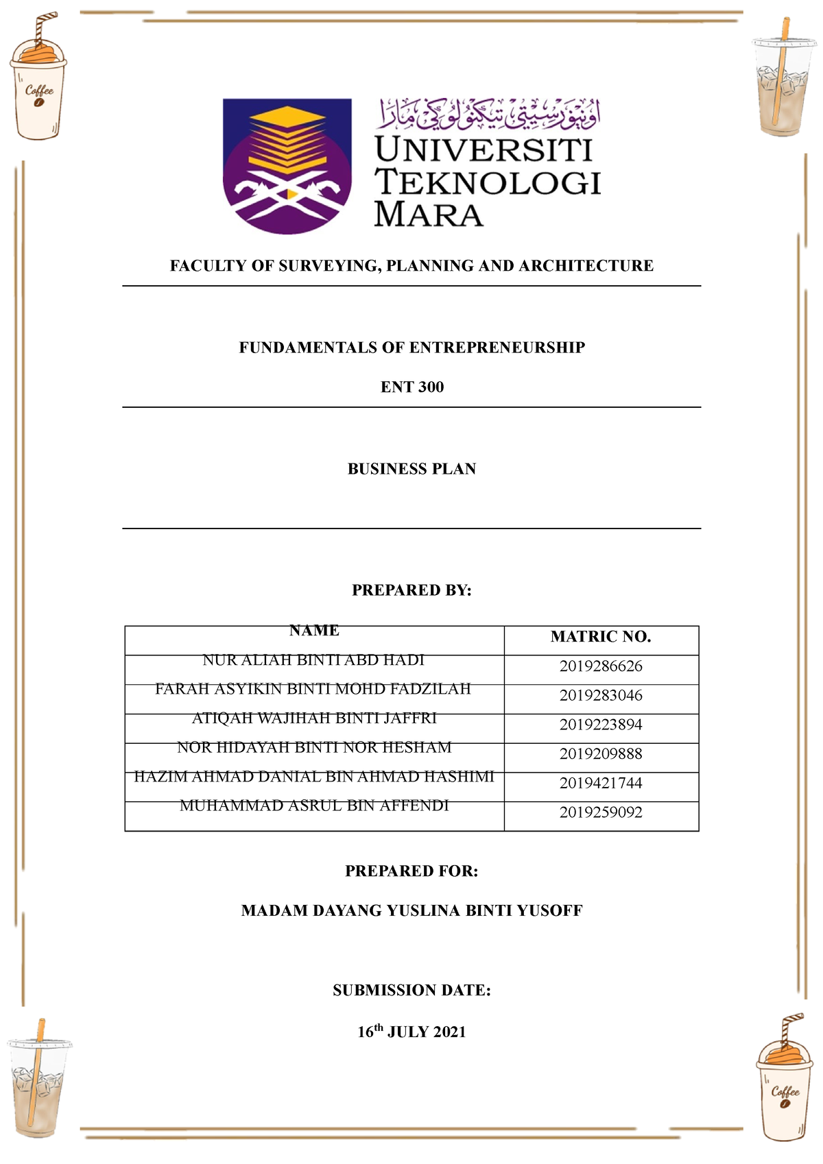 ent300 group assignment business plan