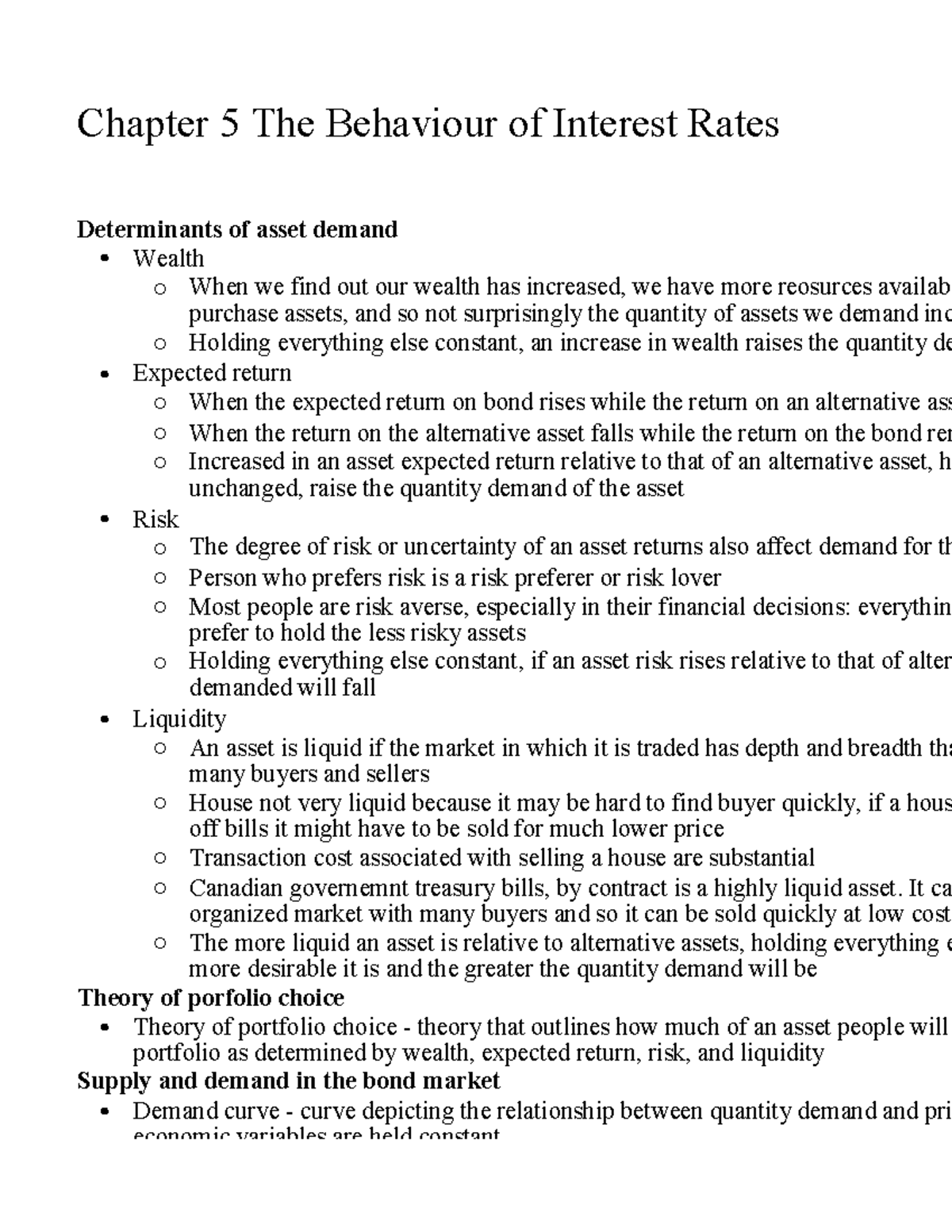 Chapter 5 The Behaviour of Interest Rates - Warning: TT: undefined ...