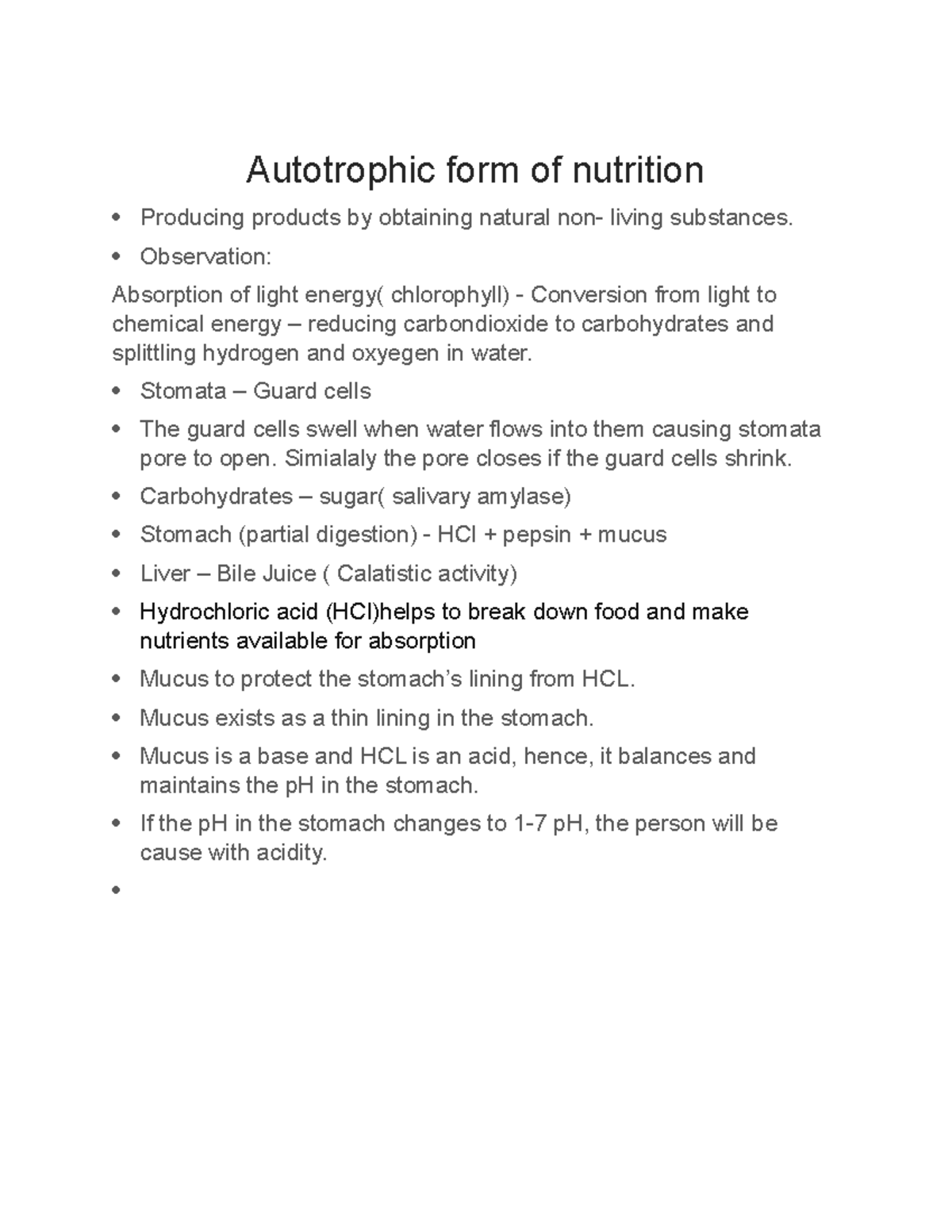 Autotrophic mode of nutrition Autotrophic form of nutrition Producing