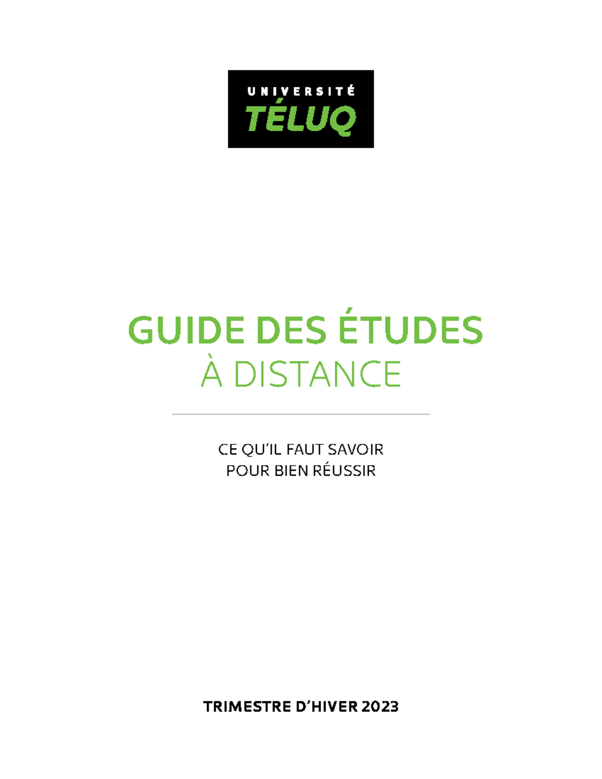 Guide etudes distance 2 - .GUIDE DES ÉTUDES À DISTANCE document ne ...