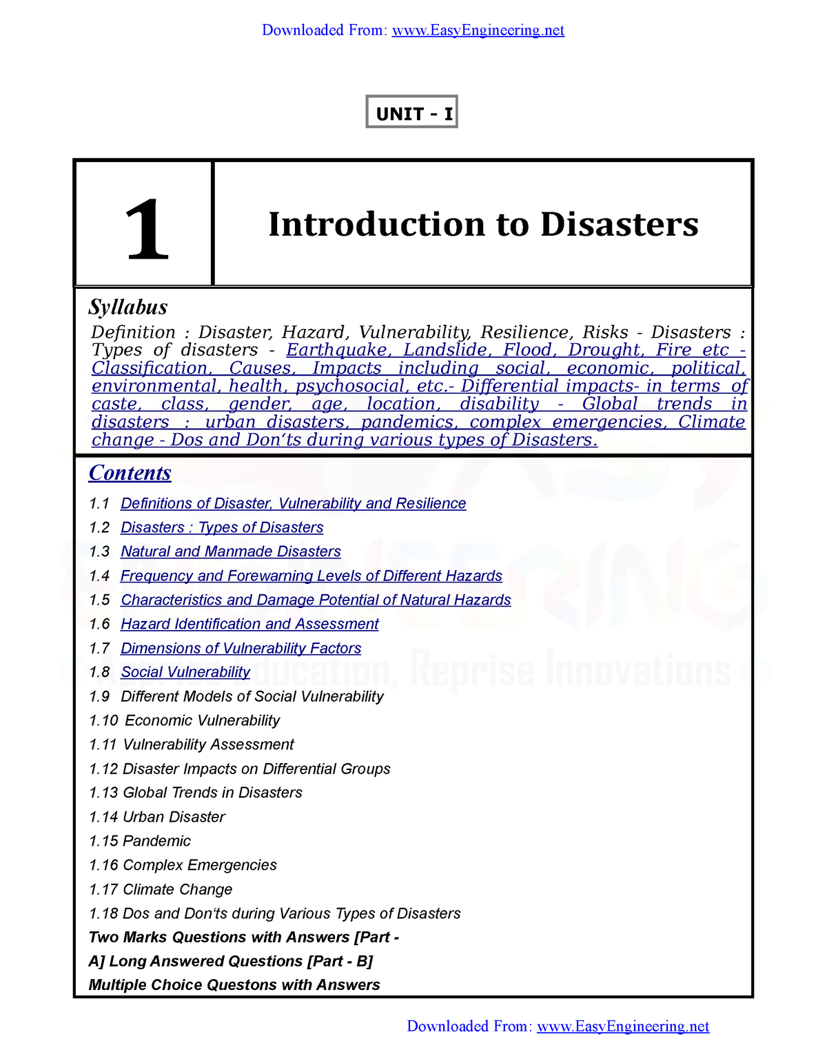 GE8071 Unit 1 - By Www - NOTES - Downloaded From: EasyEngineering ...