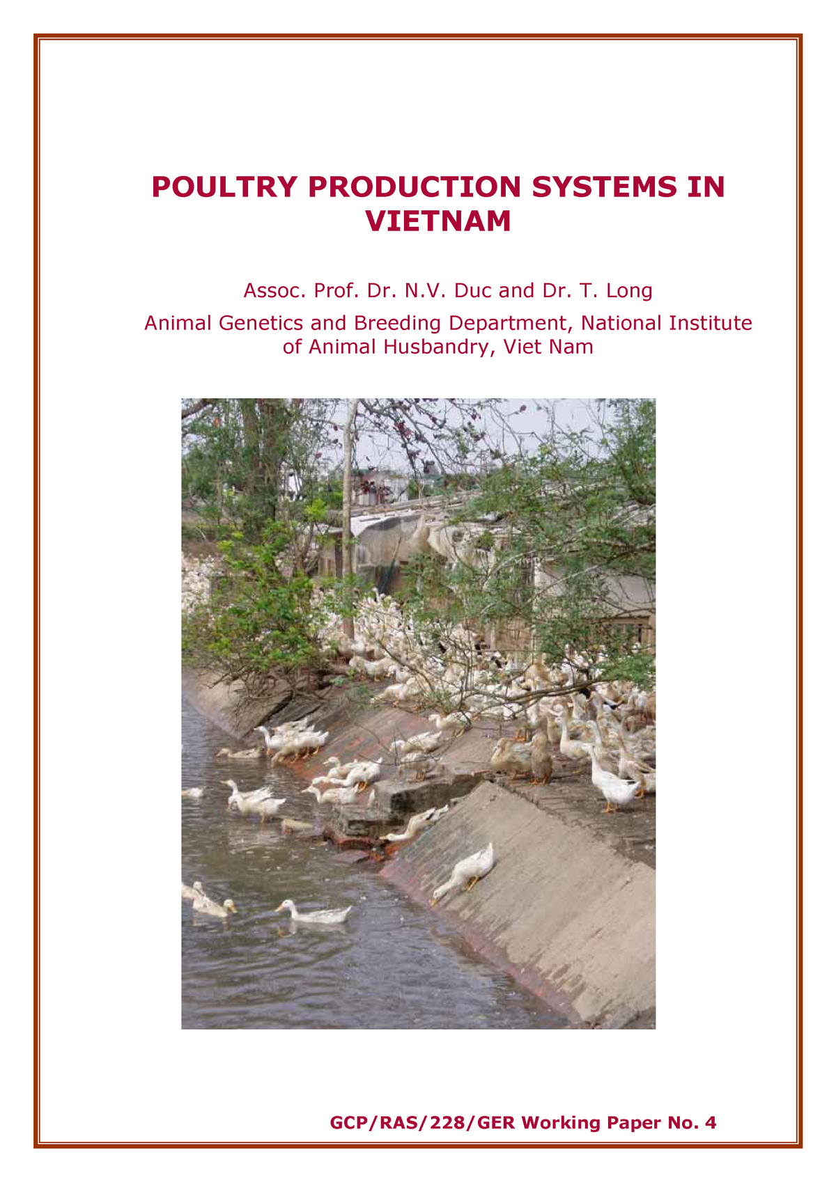Al693e00 - Nghiên cứu marketing - POULTRY PRODUCTION SYSTEMS IN VIETNAM  Assoc. Prof. Dr. N. Duc and - Studocu