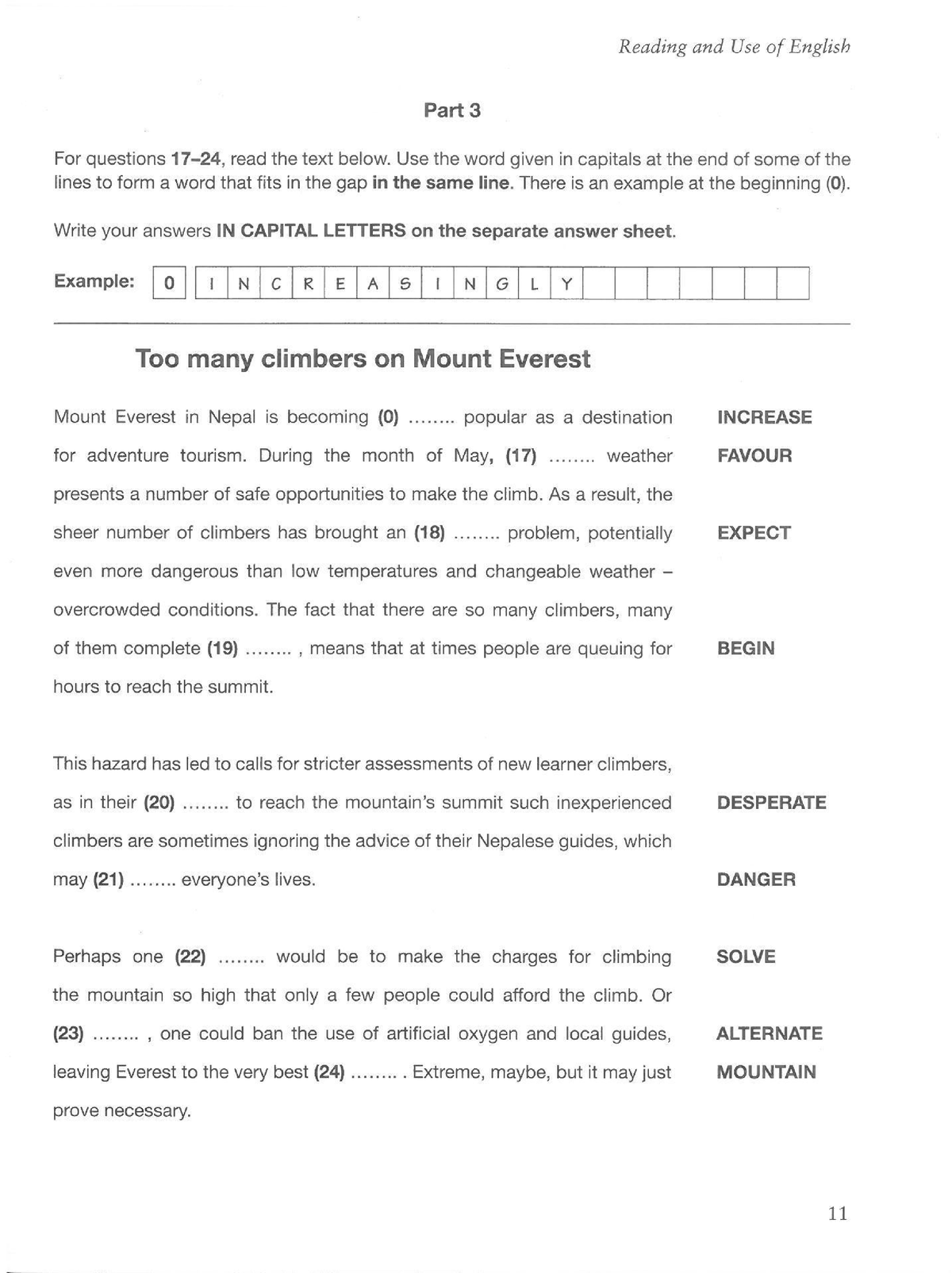 reading-and-use-of-english-parts-3-4-6-7-with-answer-key-ingles