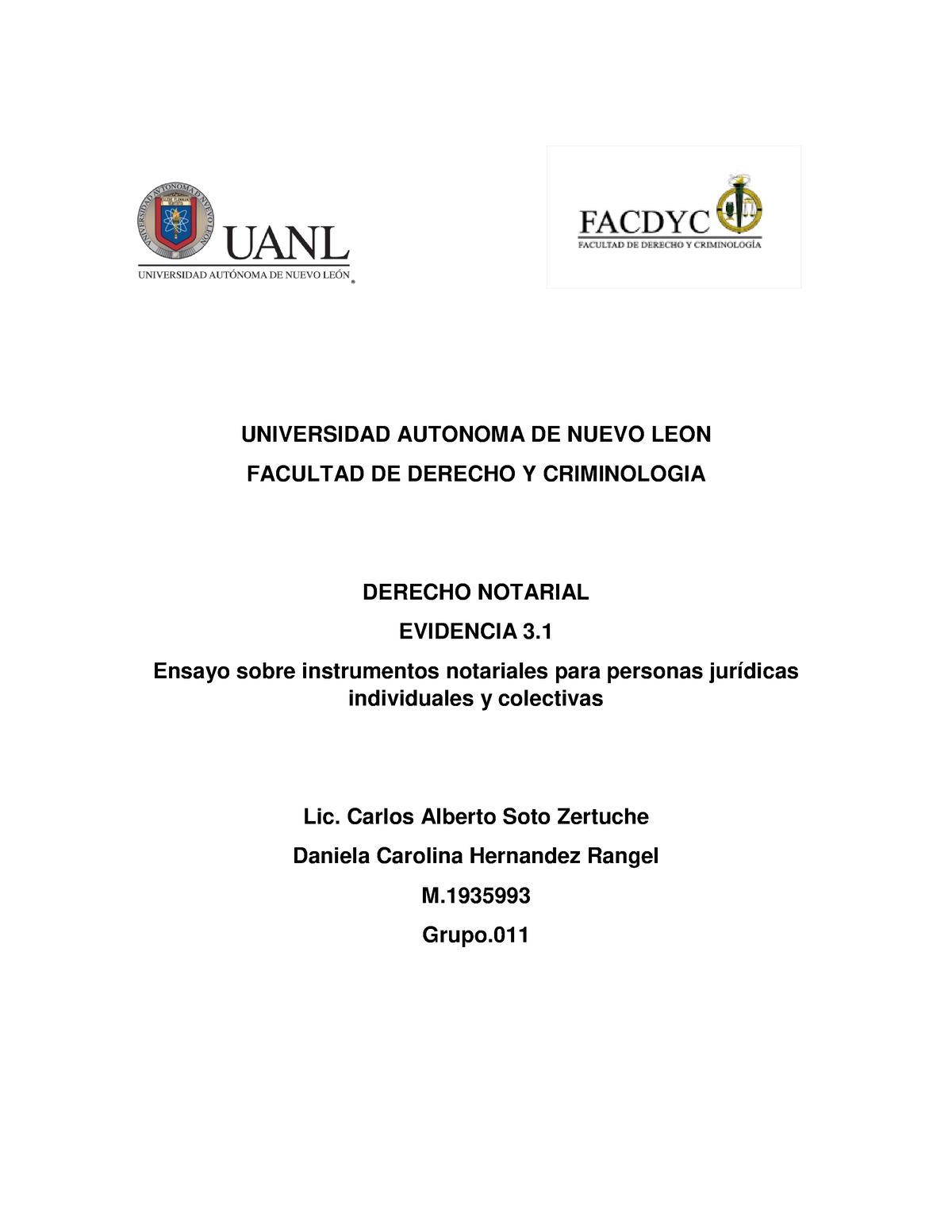 Dchr Ev3 Actividad Universidad Autonoma De Nuevo Leon Facultad De Derecho Y Criminologia 8072