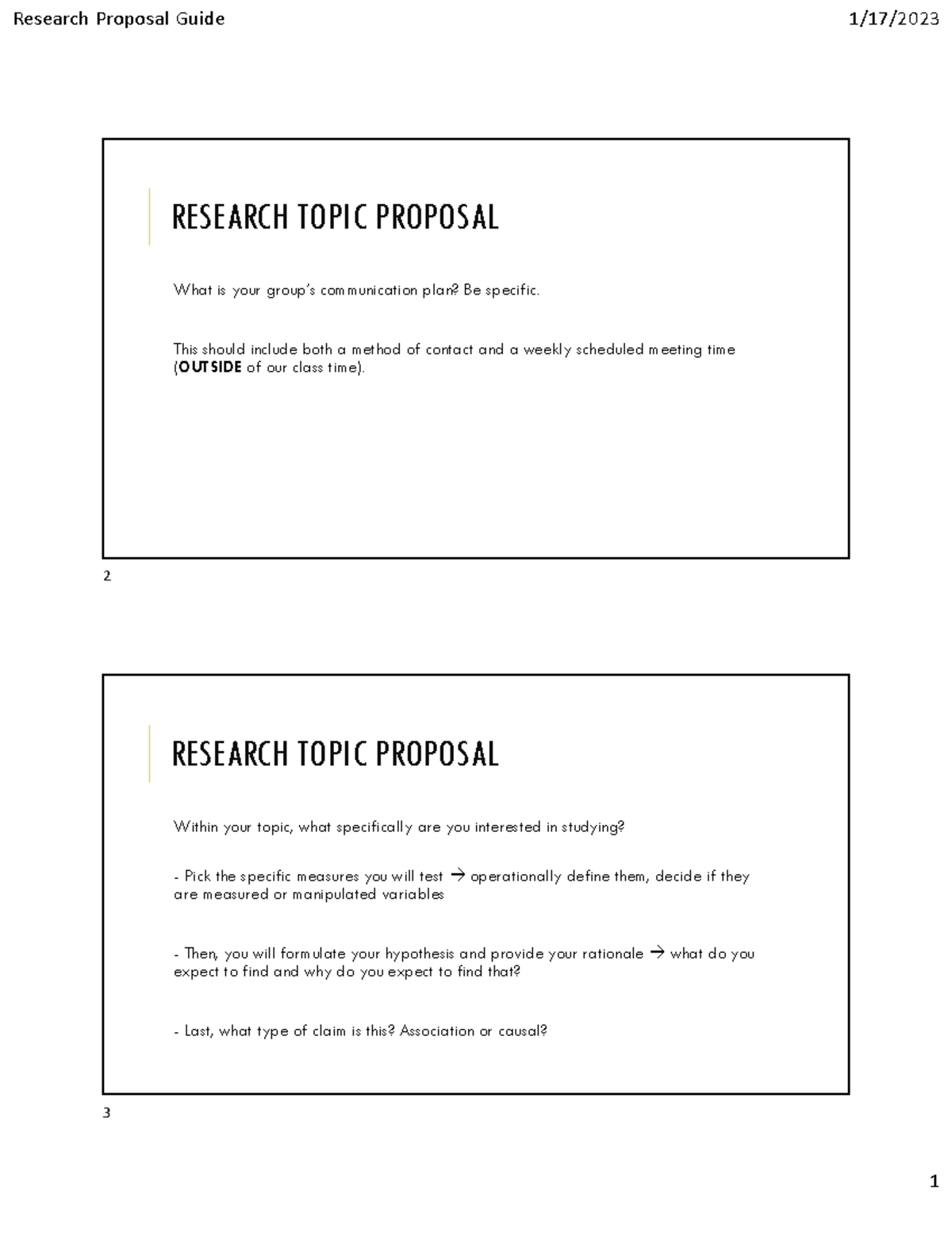 1. Research Proposal Guide - RESEARCH TOPIC PROPOSAL What is your group ...