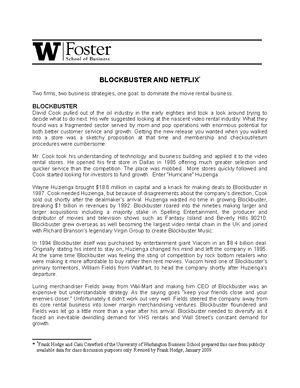 353257642 The Demise of Block Buster - Supply Chain Management ...