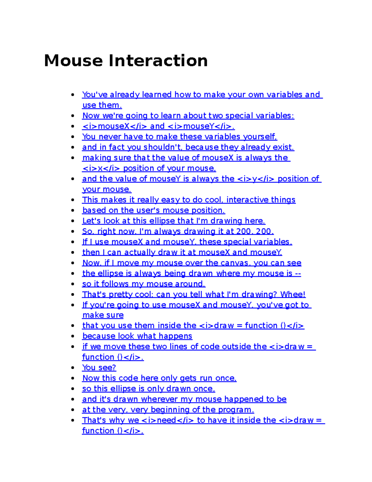 Mouse interaction basic statistics for beginners mouse interaction