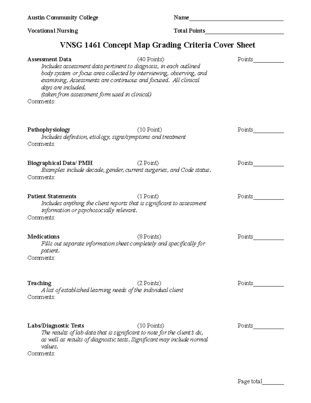 VNSG 1461 Con Map Grading Criteria Sheet(1) - Austin Community College ...