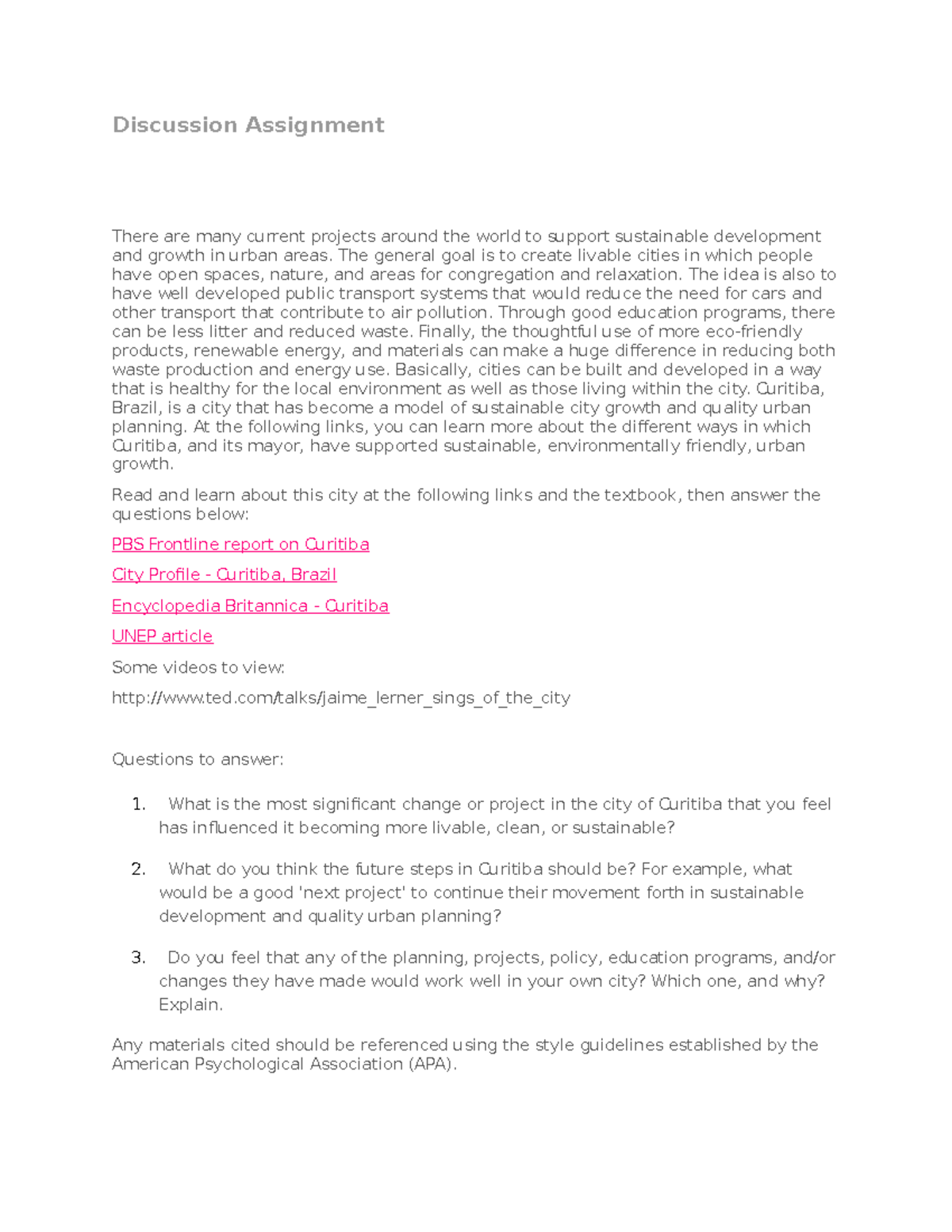 Guide week 8 - Lecture notes 8 - Discussion Assignment There are many ...