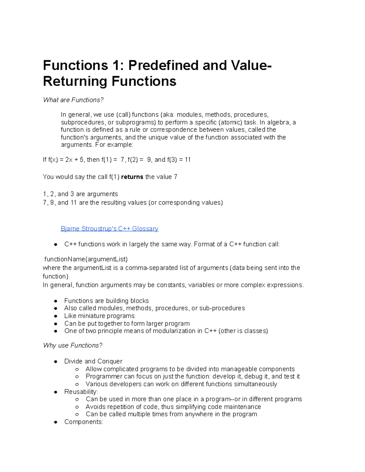 predefined-and-value-returning-functions-in-algebra-a-function-is-defined-as-a-rule-or-studocu