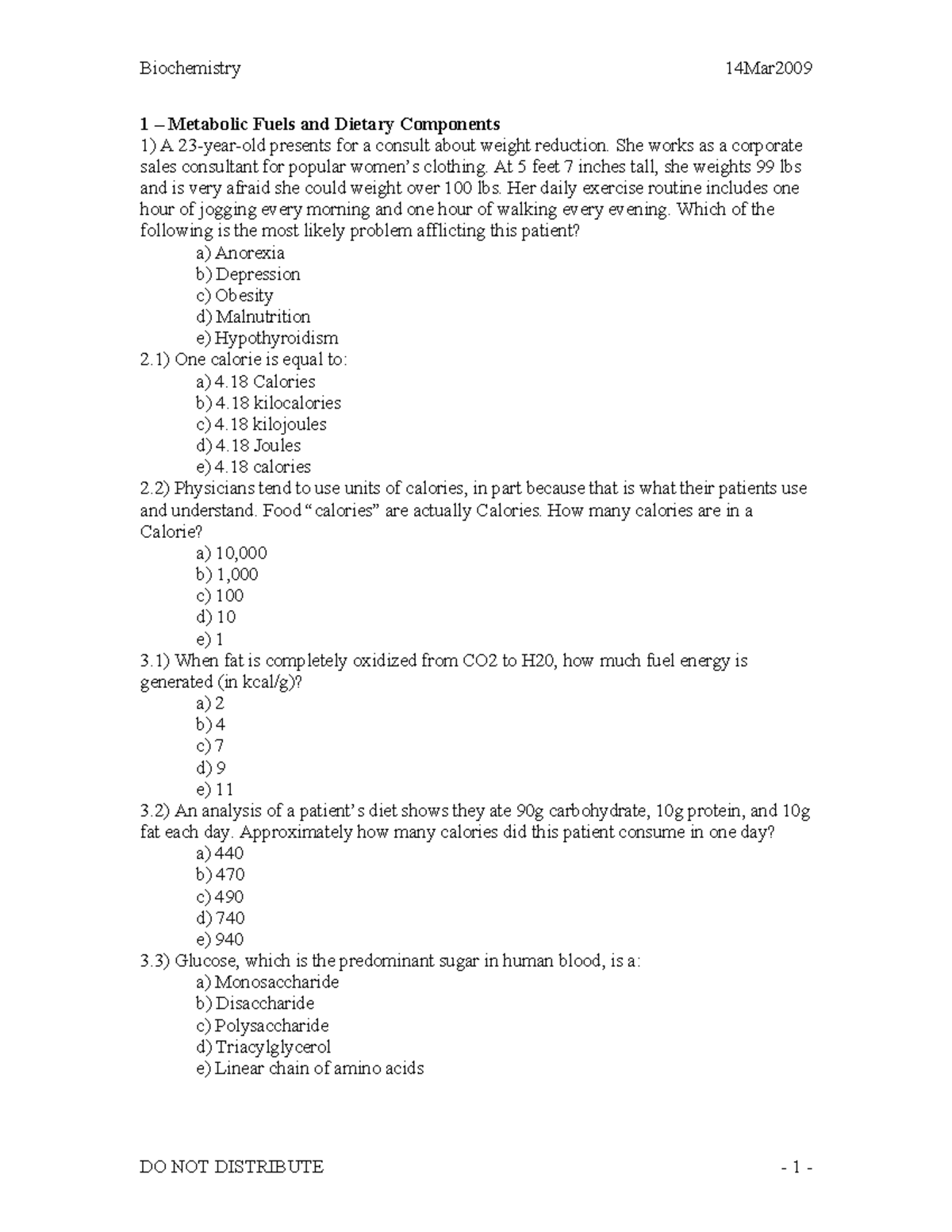 biochemistry nursing question paper