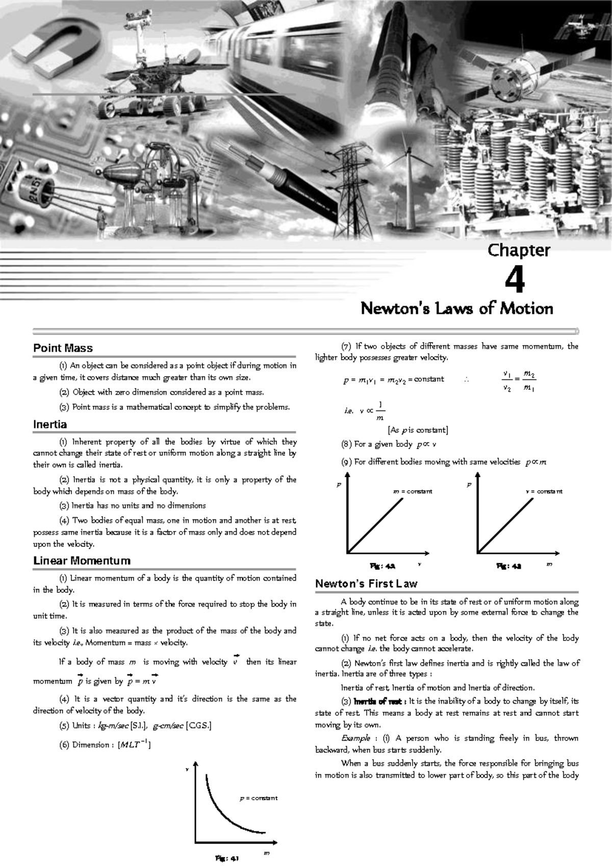 Newton's Laws of Motion - Point Mass (1) An object can be considered as ...