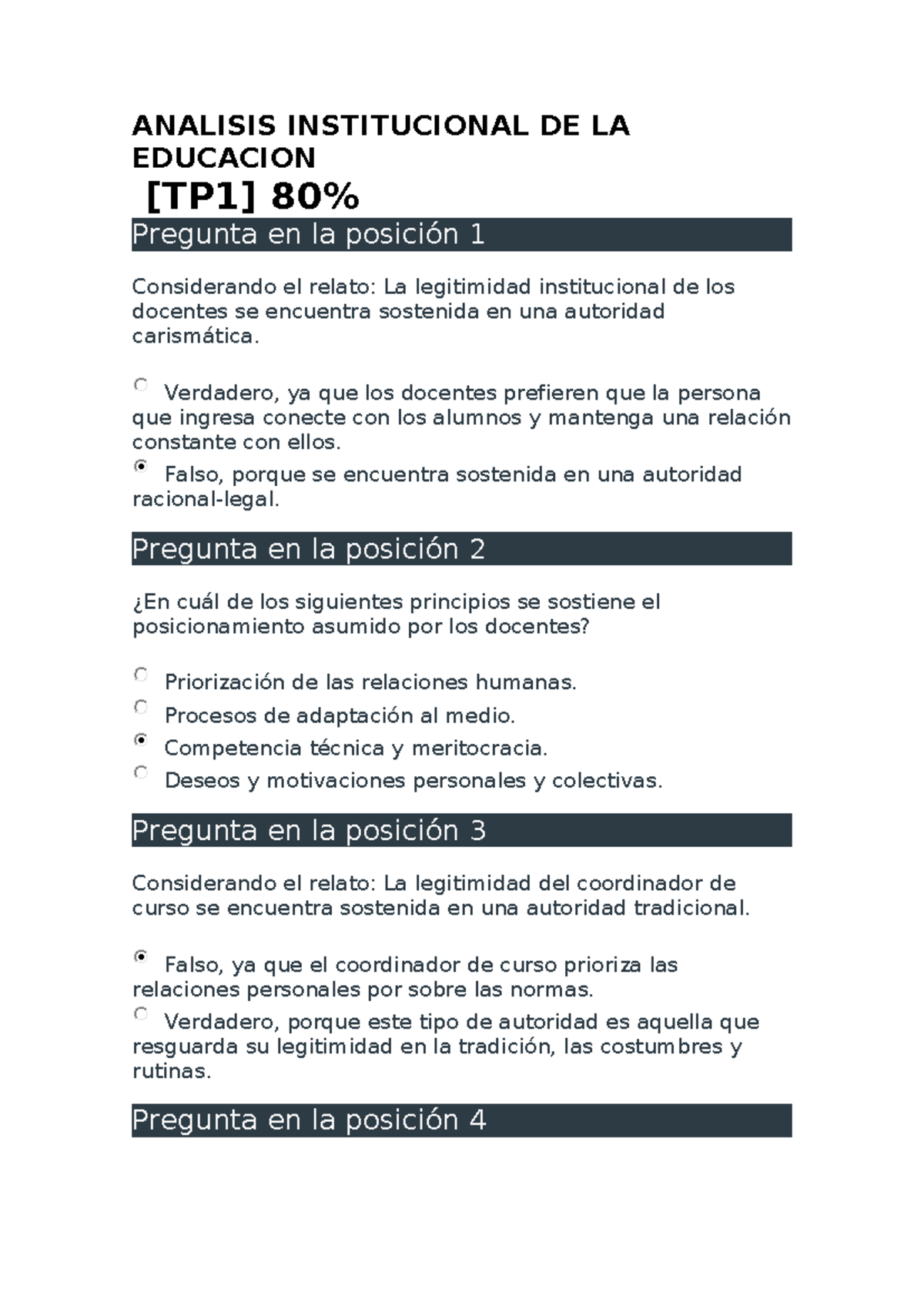 TP1 80 yo - 80% - ANALISIS INSTITUCIONAL DE LA EDUCACION [TP1] 80% ...