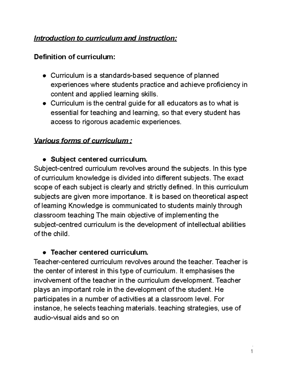 introduction to curriculum research