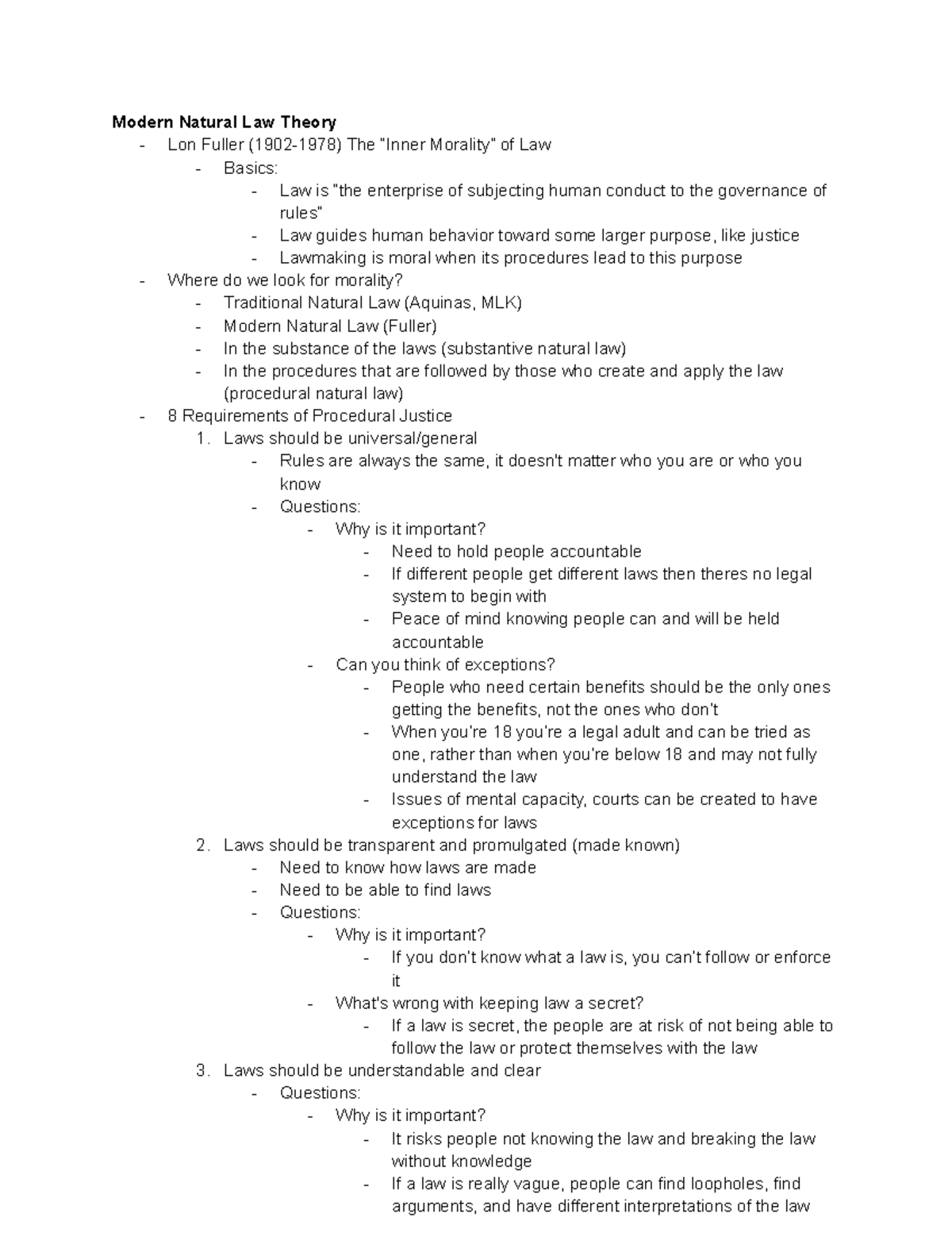 Modern Natural Law Theory Intro to Legal Studies LEGAL250 UMass